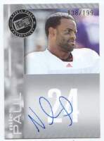 2011 Niles Paul Press Pass - Silver Autograph (#'d to 199) (#:PPSNP) (Stock: 1) - $12.00
