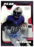 2017 Josh Atkinson Sage Hit Premier Draft - Peak Performance Autograph Rainbow (#'d to 50) (#:PK-JA) (Stock: 1) - $9.50
