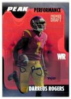 2017 Darreus Rogers Sage Hit Premier Draft - Peak Performance Autograph Red (#'d to 25) (#:PK-DR) (Stock: 1) - $9.50