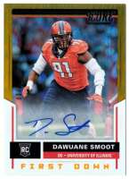 2017 Dawuane Smoot Score - First Down Rookie Autograph (#'d to 10) (#:332) (Stock: 1) - $15.00