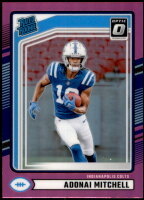 2024 Adonai Mitchell Donruss - Donruss Optic Rated Rookie Preview Pink Prizm (#:343) (Stock: 1) - $1.75
