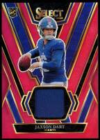 2025 Jaxson Dart Select - Rookie Swatches Red Prizm Jersey (#:RSW-JDT) (Stock: 1) - $17.50
