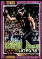 2026 Luke McCaffrey Topps - Pink Holo Foil (#:198) (Stock: 1) - $1.50